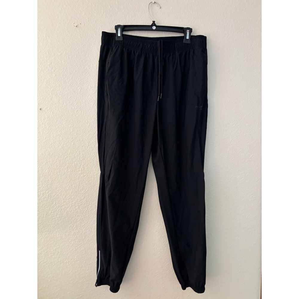 Reebok Mens Black Athletic Jogger Pants Size Large Stretch Activewear 
A1150
